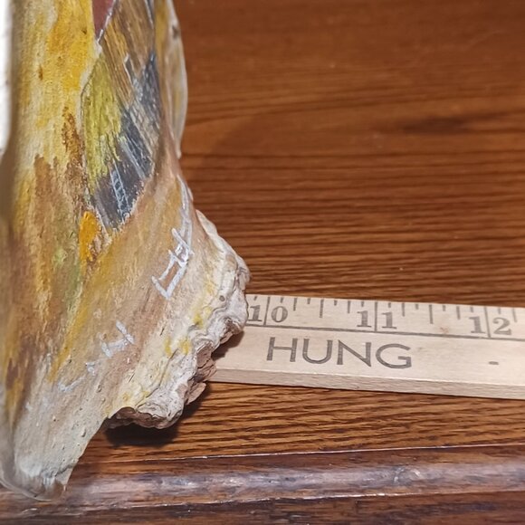 Vintage Hand Painted Tree Conk Shelf Mushroom Fungus FOLK ART - Picture 6 of 6